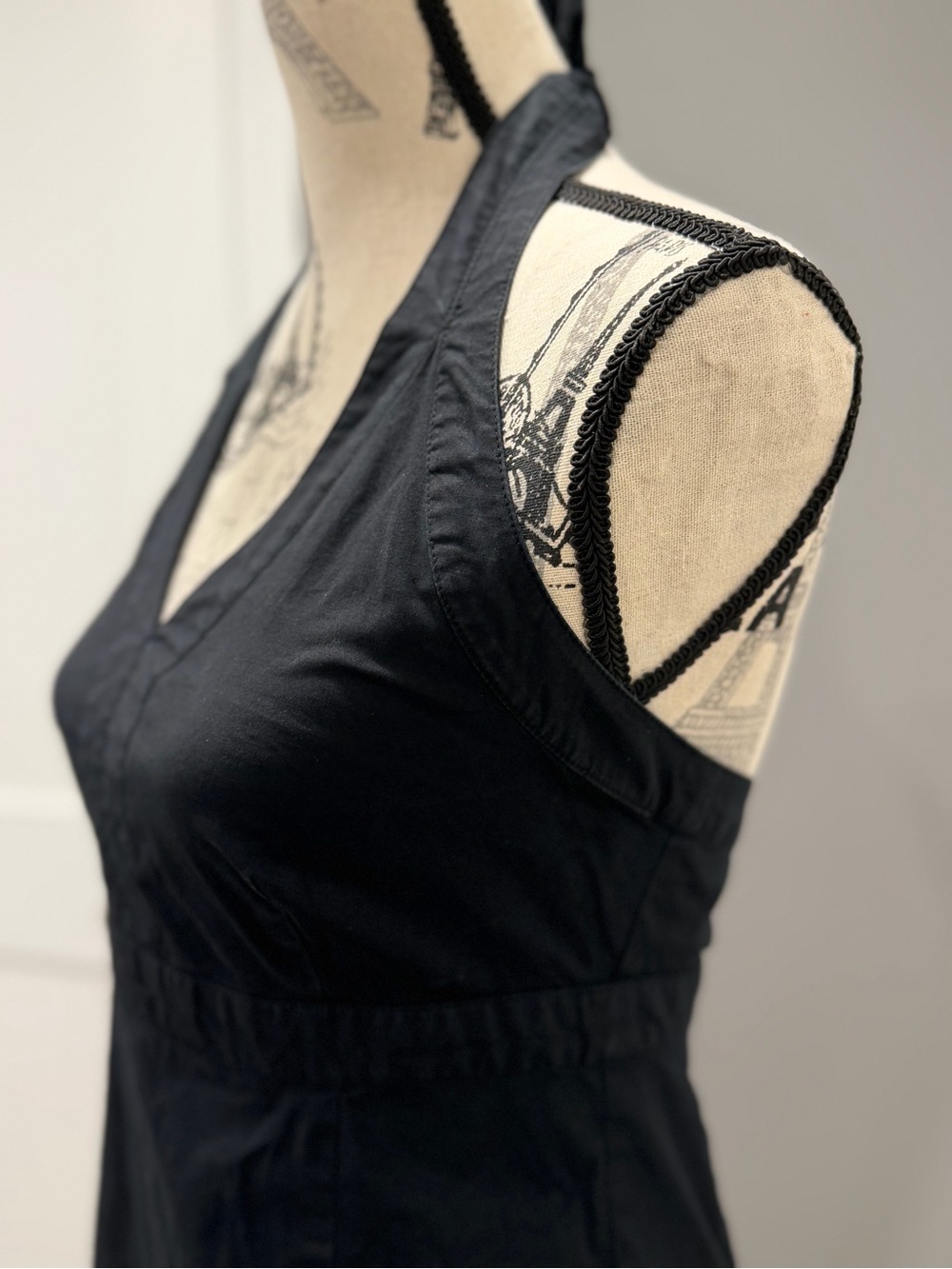 Vintage, Y2K, GAP Black Halter Mini Dress - Picture 4 of 16